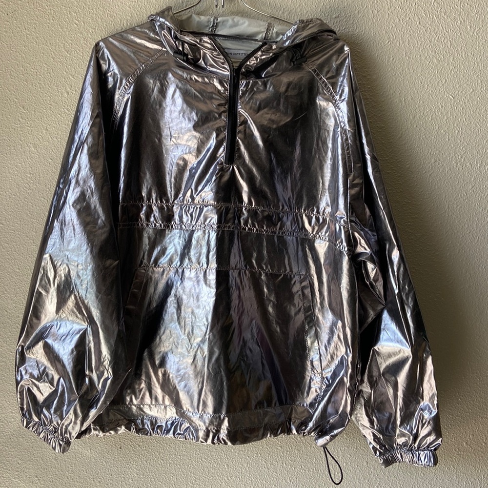 Urban Outfitters Iridescent Windbreaker Jacket Size M
